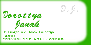 dorottya janak business card