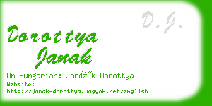 dorottya janak business card